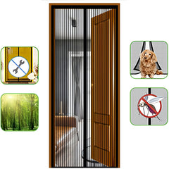 Magnetic Screen Door 38 x 83 - Keep Bugs Out, Pets & Kids In
