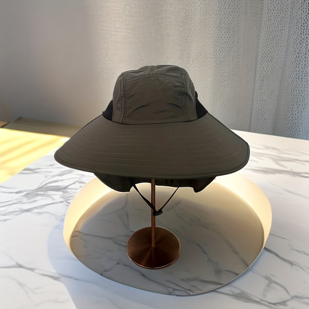UV Protection Bucket Hat with Neck Protector for Outdoor Activities