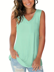 Casual V Neck Tank Top for Summer