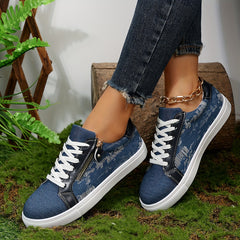 Lace Up Low Cut Skate Shoes Casual Wear Non Slip Walking Shoes