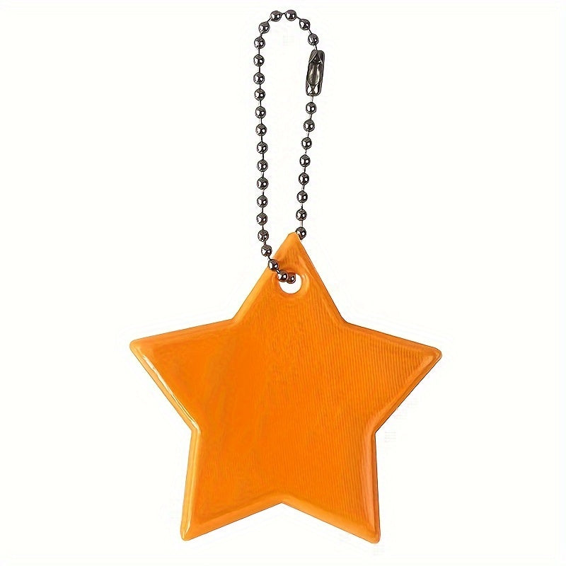 Outdoor Reflective Pentagram Backpack Pendant Night Riding Key Chain