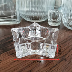 Transparent Glass Candle Holder, Various Shapes