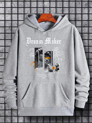 David Statue Print Hoodie Men's Casual Pullover Sweatshirt