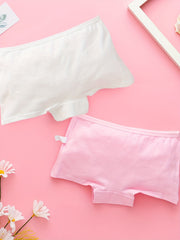 4pcs Cartoon Girl Print Boxer Briefs for Kids