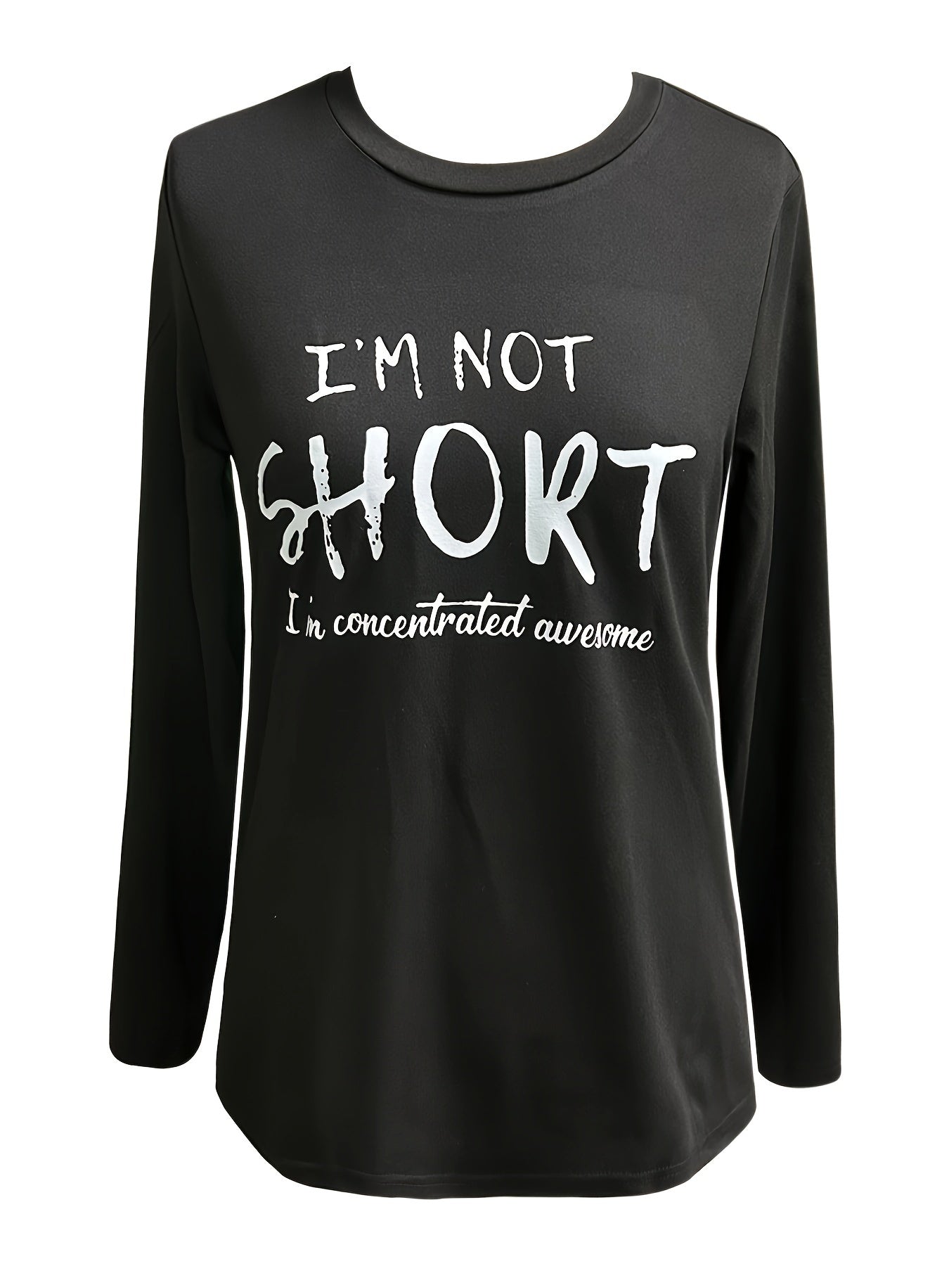 Loose Long Sleeve T-shirt Crew Neck Top Women's Clothing