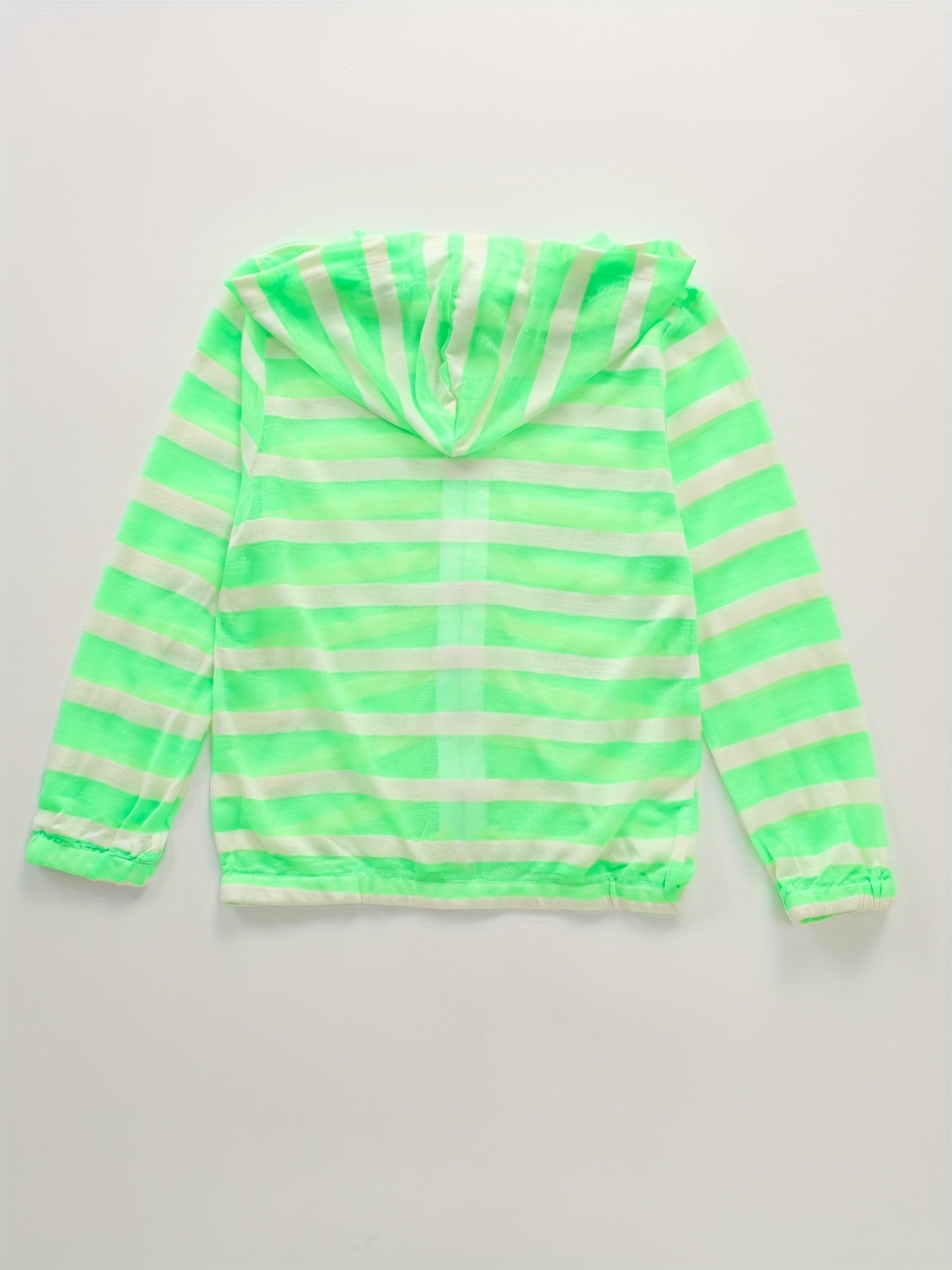 Summer Children's Striped Round Tie Hooded Sunscreen Cardigan