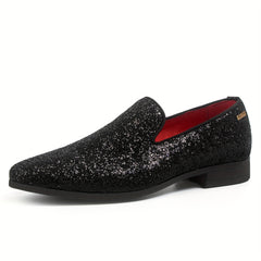 Men's Glittering Slip On Loafers Smart Casual Shoes