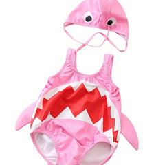 Toddler Boys Shark Swimsuit With Sponges Baby Bathing Suit