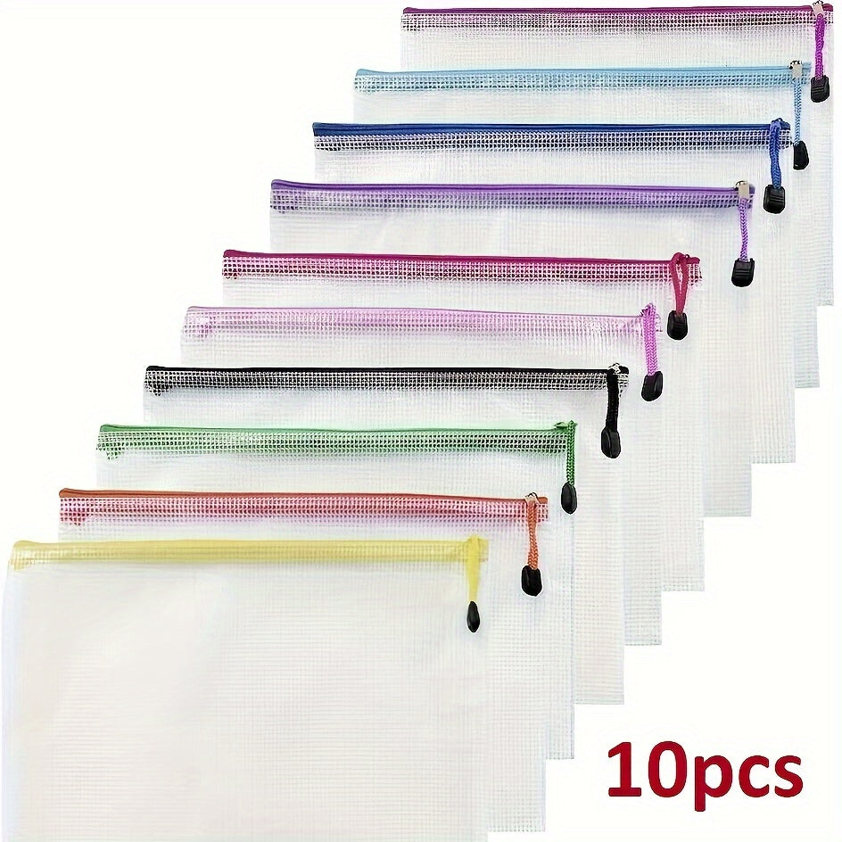 A4 Waterproof Zipper Bag Document Storage for School Office