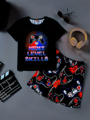Boys Next Level Gamepad Graphic Outfit for Summer