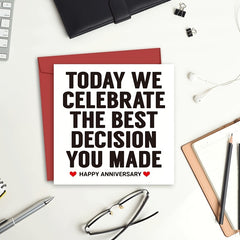 Anniversary Card For Husband/Wife I Love You Gift Happy Wedding Anniversary Card
