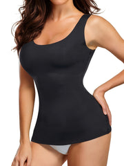 Women's Sports Tank Top Solid Stretch Tummy Control Sleeveless