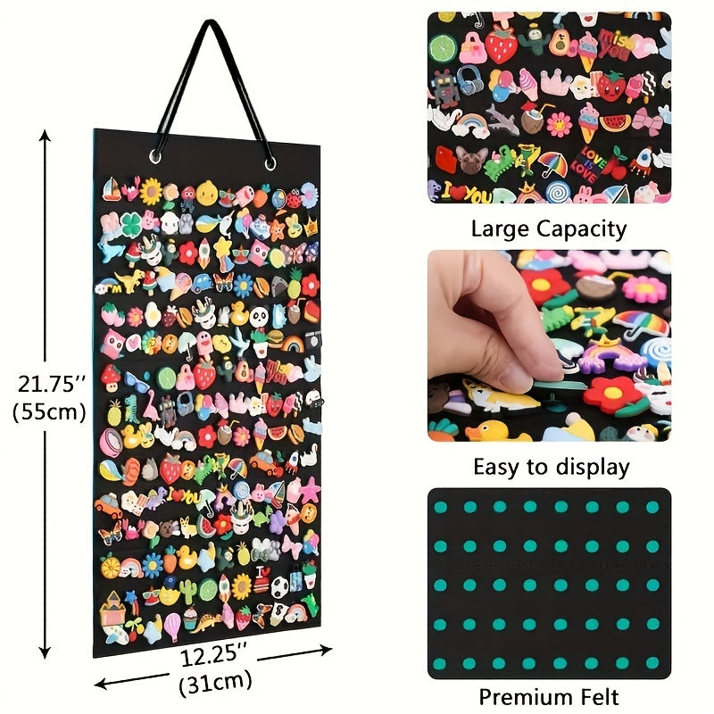 Shoe Charm Holder with 180 Holes Wall Mounted Display