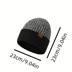 Sport Windproof Knit Beanie Hat Plus Velvet Autumn Winter Warm Ski Cold Hat