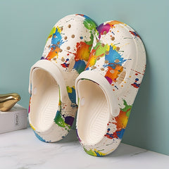 Women's Colorful Platform Clogs Lightweight Summer Beach Shoes