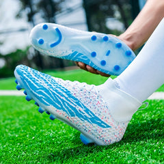 Kid's Outdoor Striped Soccer Cleats Anti Skid Shoes for Training