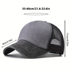 Snapback Trucker Hat Block Grid Baseball Cap Unisex Vintage Peaked Cap Dad Hat