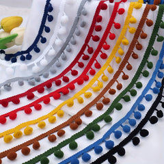 3 Yards Pom Pom Lace Trim Ball Fringe Ribbon For Sewing Party And Home Decor