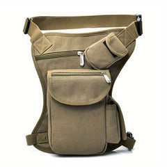 Canvas Waist And Leg Bag Tactical Multifunctional Leg Bag Men's Waist Bag