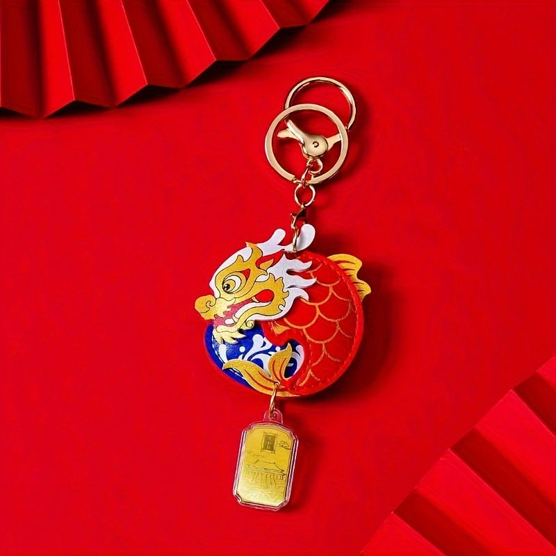 Fish Dragon Keychain Backpack Bag Hanging Pendant Ornament