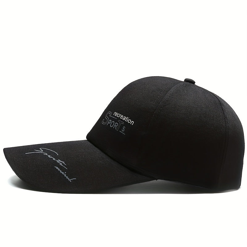Canvas Extended Brim Baseball Cap Men's Women's Sunblock Hat