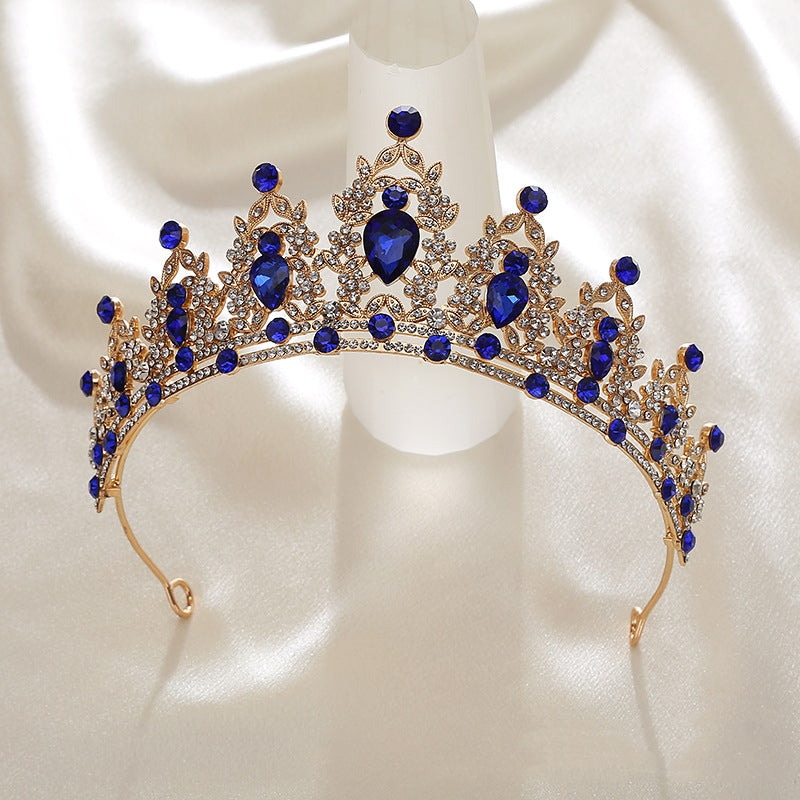 Colorful Rhinestone Crown Headband Bridal Wedding Princess Tiara