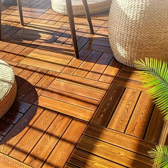 DIY Mosaic Wood Plastic Flooring Waterproof & Sun Proof