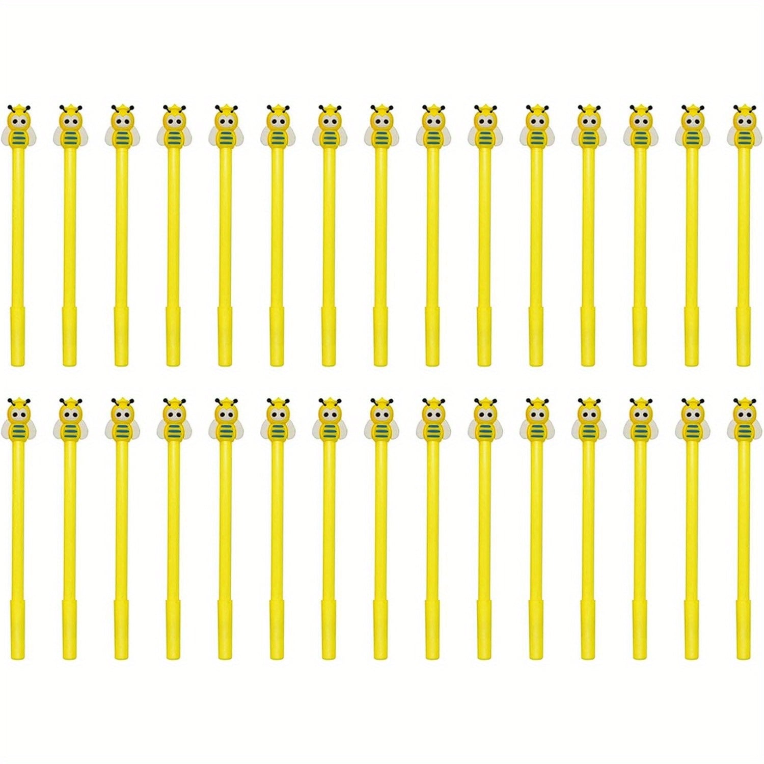 30pcs Bumble Bee Gel Pens Yellow Cartoon 0.5mm for Party Favors