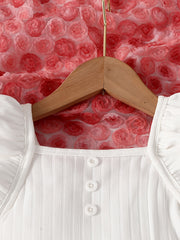 Ruffle Sleeve Cami Top & Floral Pants Set for Girls