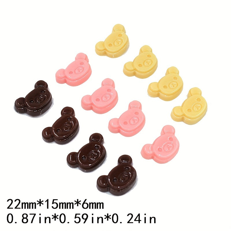 Resin Bear Chocolate Headwear Accessories DIY Materials