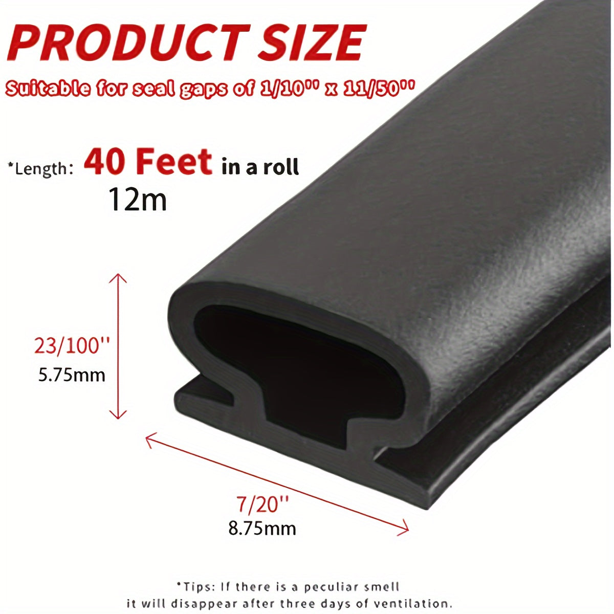 12 19 Meter Rubber Weather Stripping Self Adhesive D Shape Door Weatherstripping