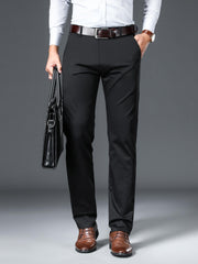 Men's Classic Formal Stretch Dress Pants for Spring Summer Business