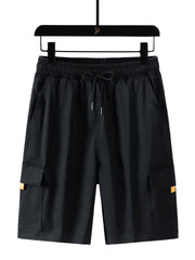 Men's Elastic Waist Drawstring Cargo Shorts for Summer