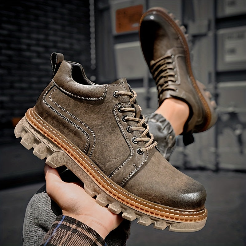 Men's Lace up Ankle Boots Casual Walking Shoes