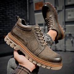 Men's Lace up Ankle Boots Casual Walking Shoes