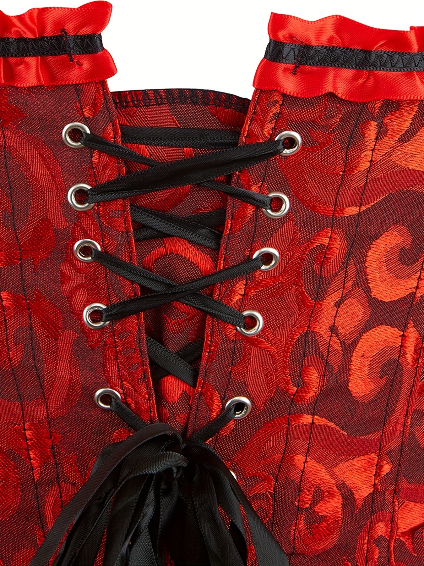 Baroque Jacquard Frill Trim Corset