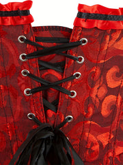 Baroque Jacquard Frill Trim Corset