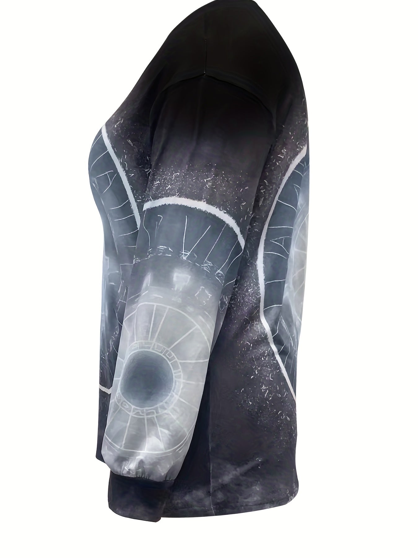 Women's Tie Dye Graphic Long Sleeve Sports Top
