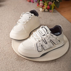 Women's Solid Lace-Up Platform Shoes Lightweight Outdoor Shoes