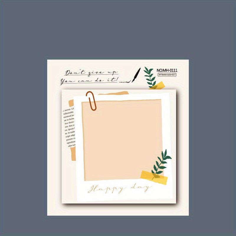 Spring Wind Sticker Book Stickable Paper Cartoon Student Memo Handbook