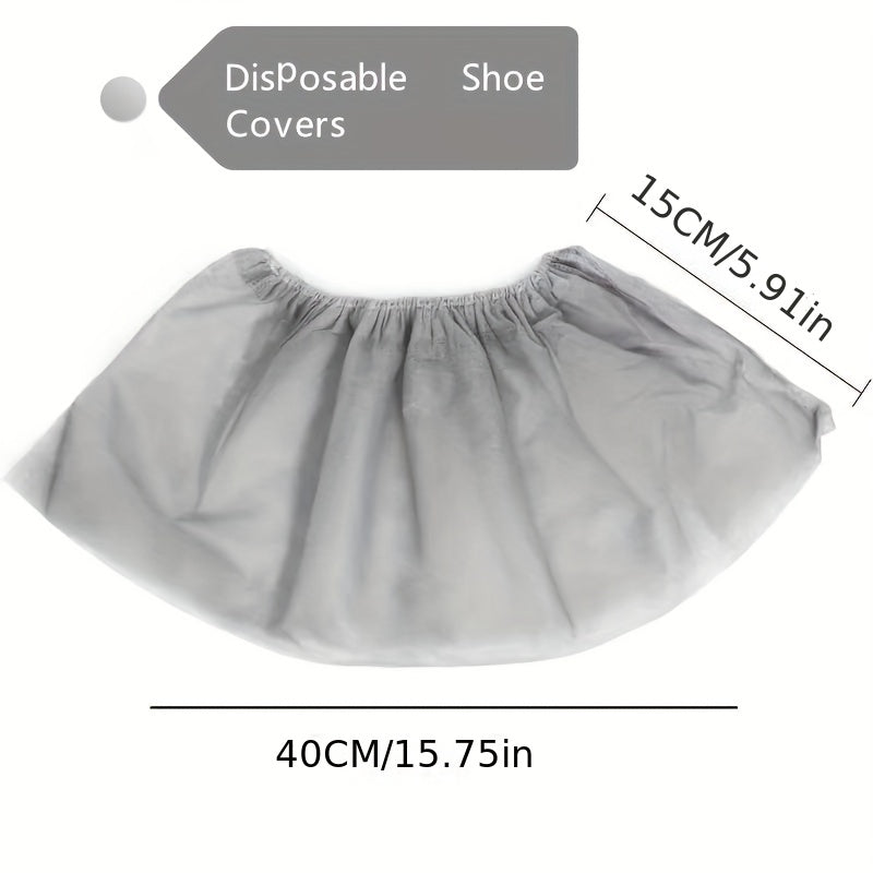 100pcs Disposable Non-woven Shoe Covers Slip Resistant Durable for Movers