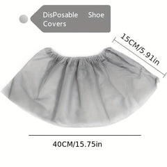 100pcs Disposable Non-woven Shoe Covers Slip Resistant Durable for Movers