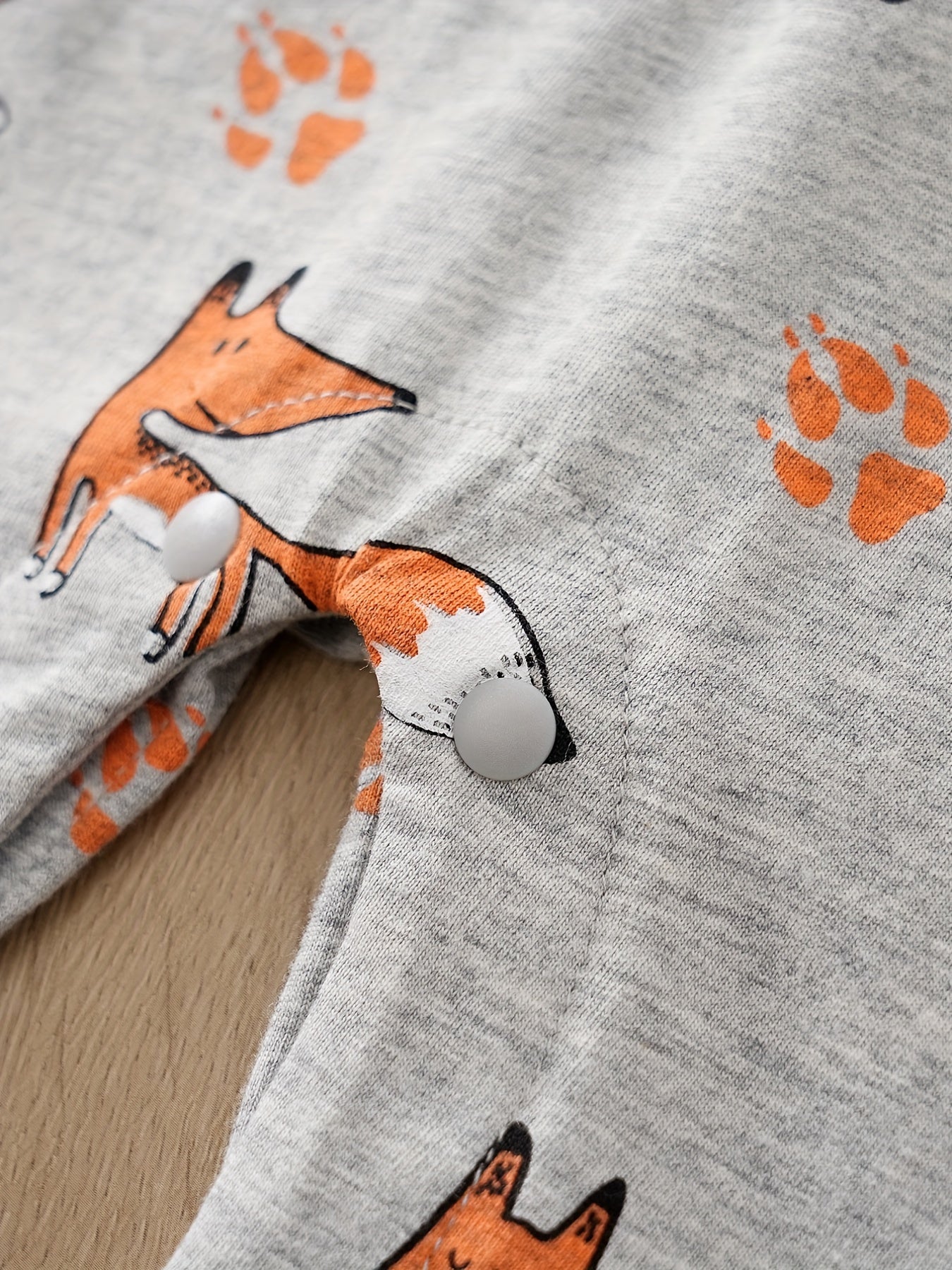 Baby Boys Fox Print Sleeveless Romper Jumpsuit