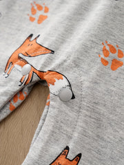 Baby Boys Fox Print Sleeveless Romper Jumpsuit