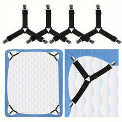4pcs Adjustable Sheet & Quilt Fixator Metal Fixed Sheet Clip