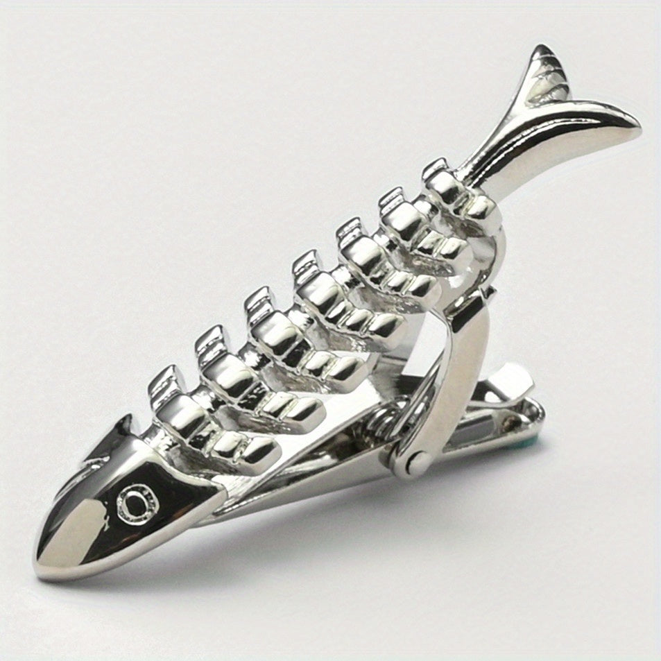 Fishbone Copper Men's Tie Clip