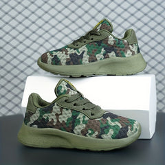 Boys Camo Sneakers Breathable Lightweight Lace Up Outdoors
