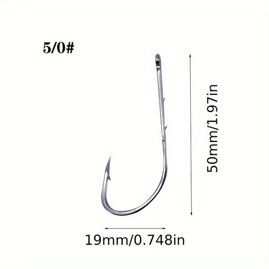 50pcs Long Shank Barbed Bait Holder Fishing Hook