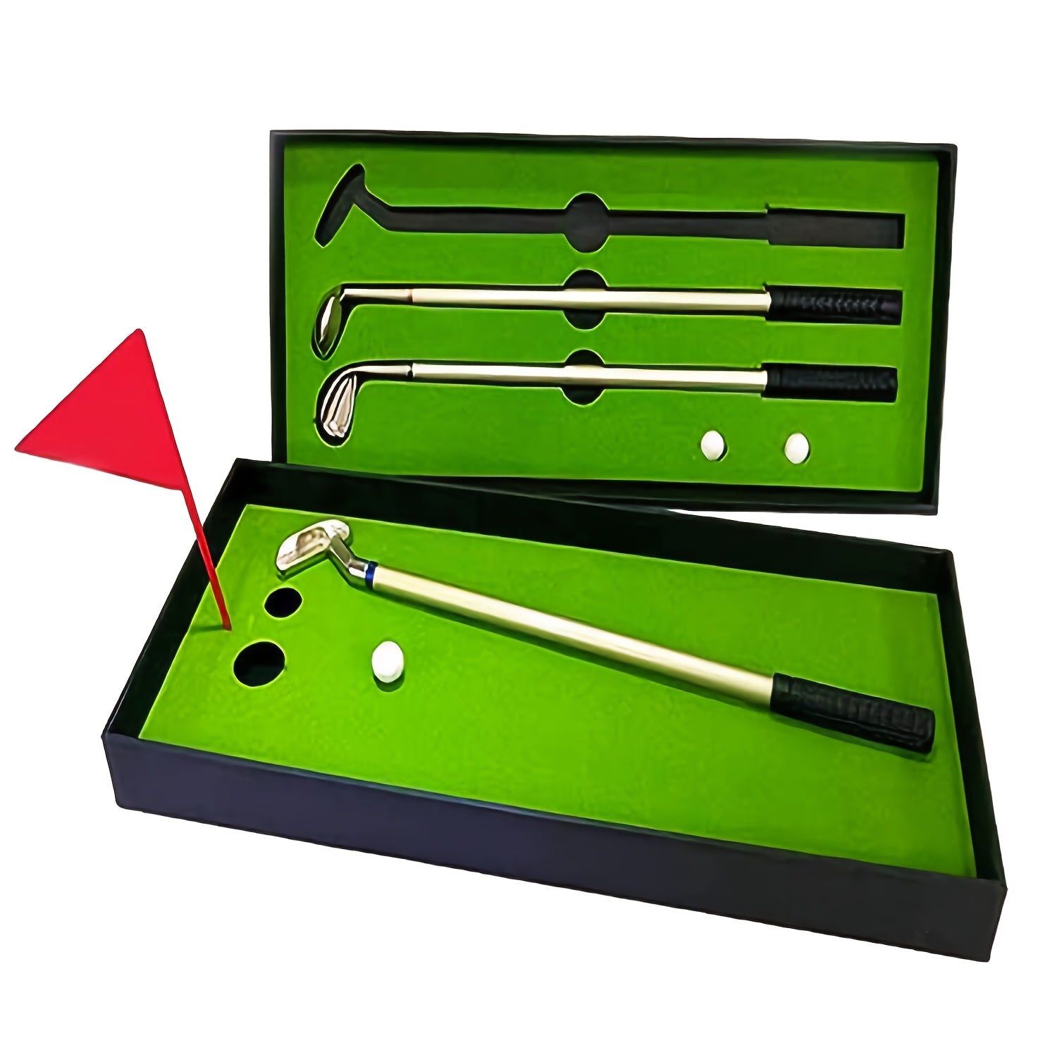 Golf Pen Set Mini Desktop Golf Ball Pen Gift For Desk Games Office & School
