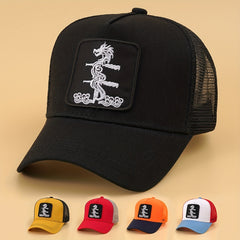Dragon Embroidery Patch Trucker Hat Baseball Cap Lightweight Sunshade